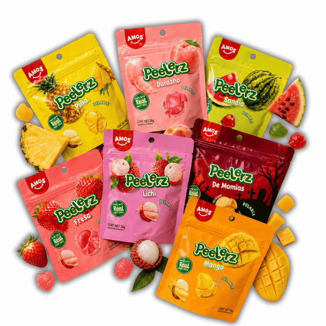 Gomitas Peelerz de Amos en siete sabores
